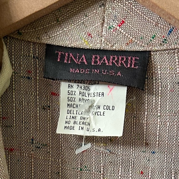 TINA BARRIE NWT VTG 80s Cute Belted dress. Size 16 - Picture 4 of 10